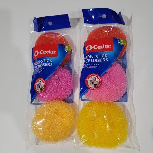 O-Cedar Non-Stick Mesh Scrubbers, 3 Count Assorted Lot 2 - Picture 6 of 7